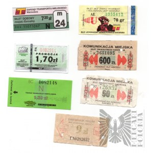 Vintage Zestaw Biletów Komunikacji Miejskiej