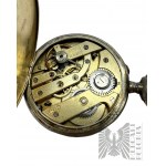 Zegarek Kieszonkowy Remontoir Cylindre 10 Rubis - Srebro 800