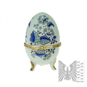 Vintage Jajko Porcelanowe w Stylu Faberge