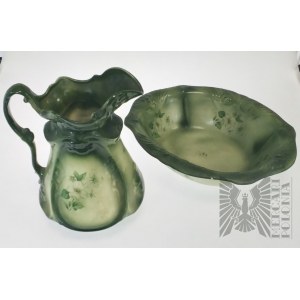 Staffordshire Anglicko - Mighty Porcelain Bowl &amp; Pitcher