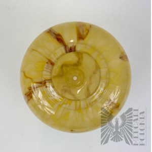 II RP - Art Deco - Mramorované sklenené tienidlo