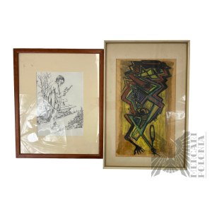 Set of Two Drawings