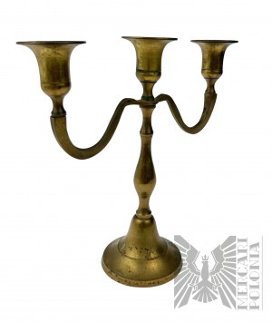 Brass Three Arm Candleholder