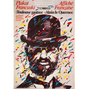 proj. Waldemar ŚWIERZY (1931-2013), Plakat Francuski od de Toulouse-Lautrec do Alain le Quernec. Biuro Wystaw Artystycznych Zamość, 1983