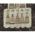 Aurelia Jaworska, Fabric with figures , 1963