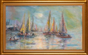 Jan CHRZAN (1905-1993), Sailing out of the harbor, ca. 1975