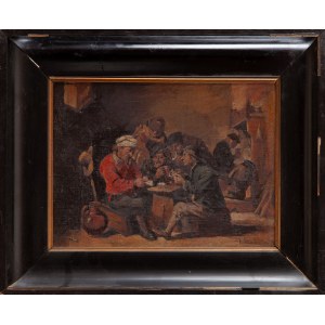 Artist unspecified, Western European (19th century), Tavern scene, in the style of David Teniers II