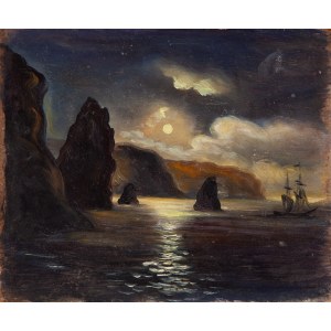 Author unspecified (20th century), Moon over the bay