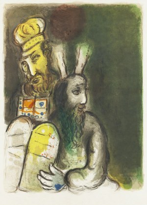 Marc Chagall (1887 Łoźno k. Witebska - 1985 Saint-Paul-de-Vence), Exodus (zielony), 1966