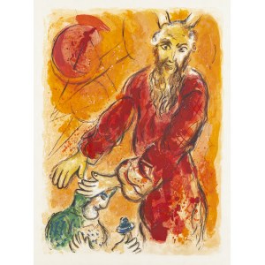 Marc Chagall (1887 Łoźno k. Witebska - 1985 Saint-Paul-de-Vence), Exodus (czerwony), 1966