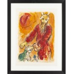 Marc Chagall (1887 Lozno u Vitebska - 1985 Saint-Paul-de-Vence), Exodus (červená), 1966