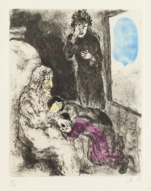 Marc Chagall (1887 Łoźno k. Witebska - 1985 Saint-Paul-de-Vence), Błgosławieństwo Jakuba, 1952