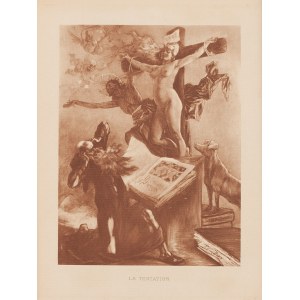 Felicien Rops (1833 Namur - 1898 Essonnes), La Tentation (Pokušení svatého Antonína).