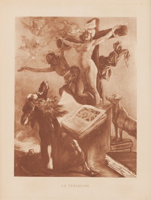 Felicien Rops (1833 Namur - 1898 Essonnes), La Tentation (Kuszenie św. Antoniego)