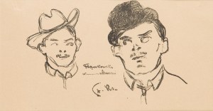 Stanisław Szreniawa - Rzecki (1888 Warszawa - 1972 Warszawa), Franciszek Frączkowski, karykatura z Teki Melpomeny, 1904