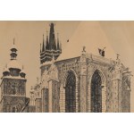 Leon Wyczółkowski (1852 Huta Miastkowska - 1936 Warszawa), Kościół Mariacki od strony prezbiterium, podczas zimy, 1926