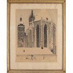 Leon Wyczółkowski (1852 Huta Miastkowska - 1936 Warszawa), Kościół Mariacki od strony prezbiterium, podczas zimy, 1926