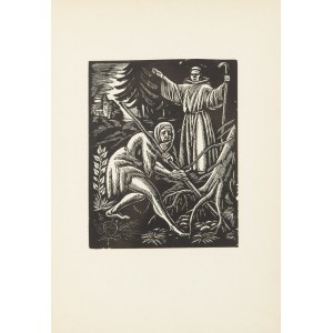 Wladyslaw Skoczylas (1883 Wieliczka - 1934 Varšava), Čistenie lesa, ilustrácia ku knihe Kláštor a žena, 1936