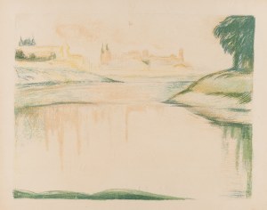 Jan Hrynkowski (1891 Lwów - 1971 Kraków), Panorama z widokiem Wawelu z teki 