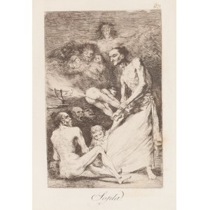 Francisco Goya (1746 Fuendetodos - 1828 Bordeaux), Sopla aus dem Zyklus Los Caprichos, 1799