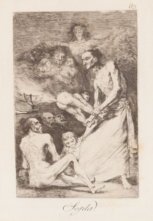 Francisco Goya (1746 Fuendetodos - 1828 Bordeaux), Sopla z cyklu 