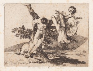 Francisco Goya (1746 Fuendetodos - 1828 Bordeaux), Grande hazana! Con muertos z cyklu 'Los Desastres de La Guerra', 1810