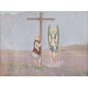 Wlastimil Hofman (1881 Prague - 1970 Szklarska Poreba), Tobias and the angel, 1924