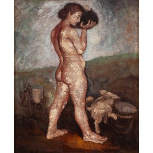 Boleslaw Cybis (1895 Massandra Farm auf der Krim - 1957 Trenton (New Jersey, USA)), Akt einer Frau mit einer Schale, 1925-28