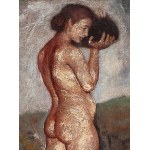 Boleslaw Cybis (1895 Massandra Farm in Crimea - 1957 Trenton (New Jersey, USA)), Nude of a woman holding a bowl, 1925-28