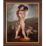 Boleslav Cybis (1895 Massandra Farm na Krymu - 1957 Trenton (New Jersey, USA)), Akt ženy držící mísu, 1925-28