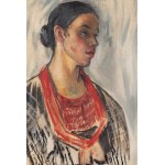 Tadeusz Pruszkowski (1888 Borucice bei Łęczyca - 1942 Warschau), Porträt einer schwarzhaarigen Frau