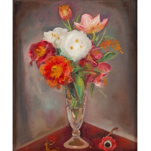 Gustaw Gwozdecki (1880 Warsaw - 1935 Paris), Still life with a bouquet of flowers, 1930-34