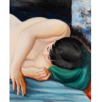 Moses (Moise) Kisling (1891 Kraków - 1953 Paris), Lying nude, Kiki de Montparnasse (Nu allongé sur drap rouge et vert), 1927