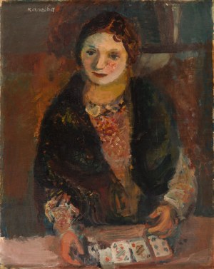 Rajmund Kanelba (Kanelbaum) (1897 Warszawa - 1960 Londyn), Wróżka z kartami, 1930