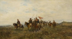 Ludwik Gędłek (1847 Kraków - 1904 Wiedeń), Przemarsz wojska przez step