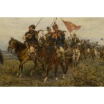 Ludwik Gędłek (1847 Kraków - 1904 Vienna), The march of the army across the steppe