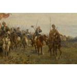 Ludwik Gędłek (1847 Kraków - 1904 Vienna), The march of the army across the steppe