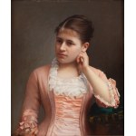 Władysław Czachórski (1850 Lublin - 1911 Monachium), Portert młodej kobiety w różowej sukni