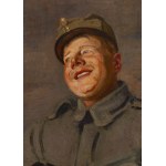 Stanislaw Lentz (1861 Warsaw - 1920 Warsaw), The Laughing Soldier, pre/Or 1917