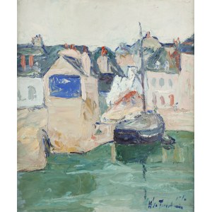 Włodzimierz Terlikowski (1873 Poraj near Łódź - 1951 Paris), In the Breton harbor, 1917
