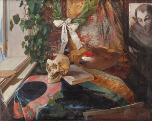 Seweryn Leopold Obst (1847 na Pokuciu - 1917 Lwów), Martwa natura wanitatywna, 1892