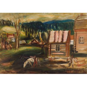 Zygmunt Józef Menkes (1896 Lviv - 1986 Riverdale, USA), Landscape from the Carpathian Mountains, ca. 1930
