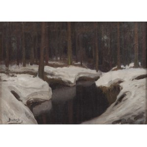 Roman Bratkowski (1869 Lviv - 1954 Wieliczka), Forest stream (March), 1915