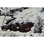 Leon Rosenblum (1883 Krakov - 1943 Osvětim), Lesní potok v zimním hávu, 1905