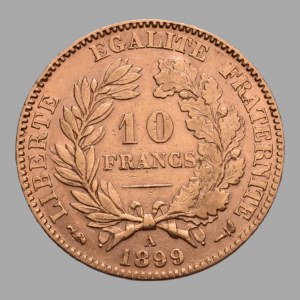 Francie - III. republika, 1871 - 1940, 10 francs 1899 A