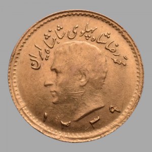 Irán, Mohammad Reza Pahlavi, 1941 - 1979, 1/4 Pahlavi SH.1339 (= 1960)