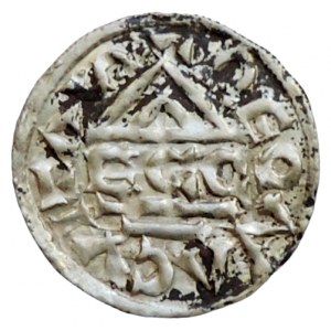 Bavorsko, Jindřich II. 2. vláda 985-995, denár Hahn 22b2 Řezno