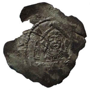 Vladislav II. 1140-1172, denár Cach 593 olámaný