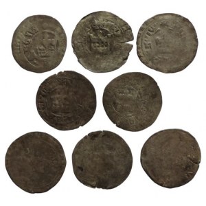 Václav IV. 1378-1419, pražské groše konvolut blíže neurčené 8ks