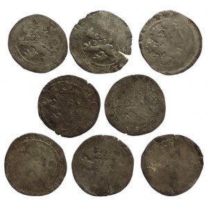 Václav IV. 1378-1419, pražské groše konvolut blíže neurčené 8ks